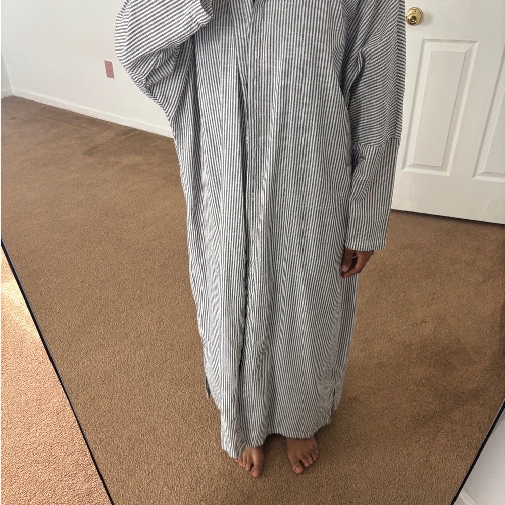 Zanzea Black and White Striped Dress